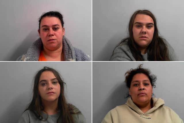 Top (L-R) - Toni Patterson and Ellie Patterson. Bottom (L-R) - Abbie Patterson and Tania Stott