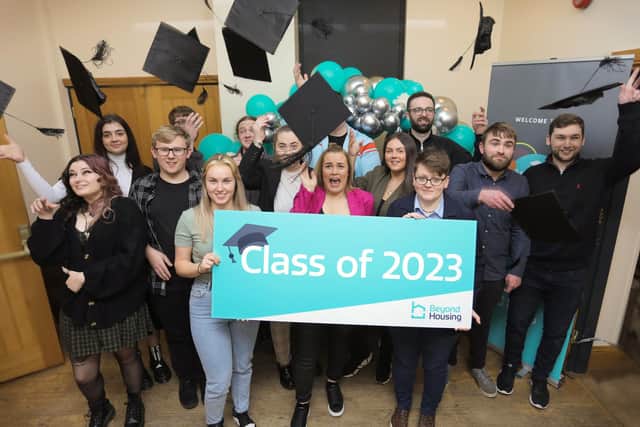 Beyond Housing apprentices celebrate at the 2023 graduation event.