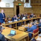 Steve Siddons speaking at a previous Scarborough Council meeting.