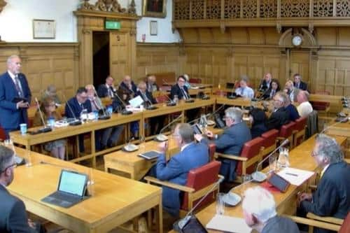 Steve Siddons speaking at a previous Scarborough Council meeting.