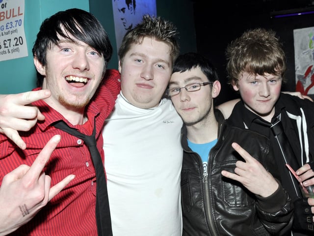 Pete, Joel, George and Jack having a rocking time.