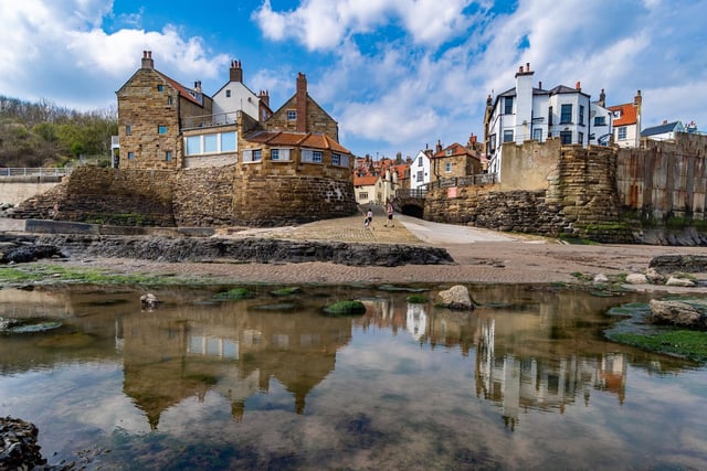 A deserted Robin Hood's Bay on Easter Saturday, April 2020