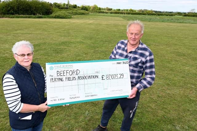 Beeford Playing Field Association received £87,073.51 for upgrades to its playing field.