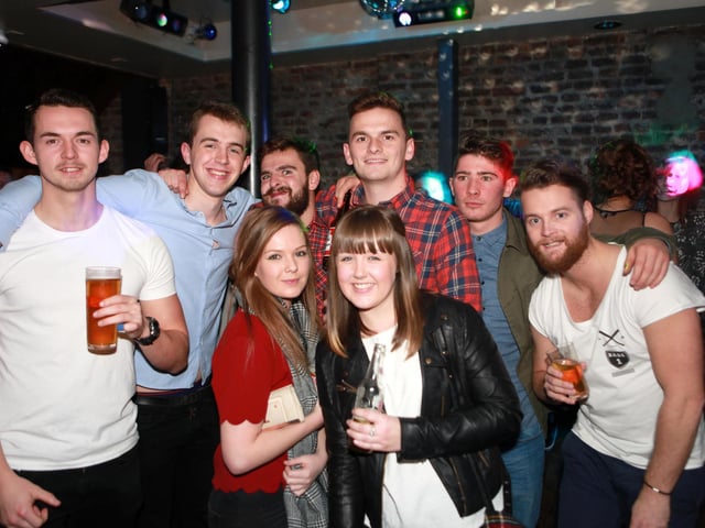 Fred, Josh, Ashley, Demi, Luke, Sam, Jake and Jack in Blue Lounge.