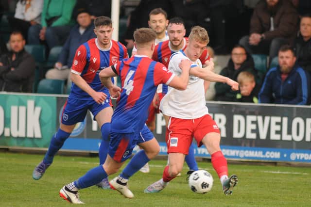 Brid Town on the attack in the cup final.