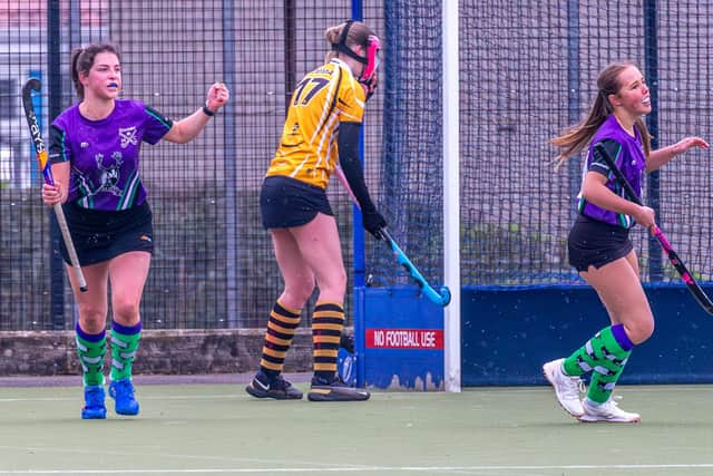 Danby players celebrate the winning goal.