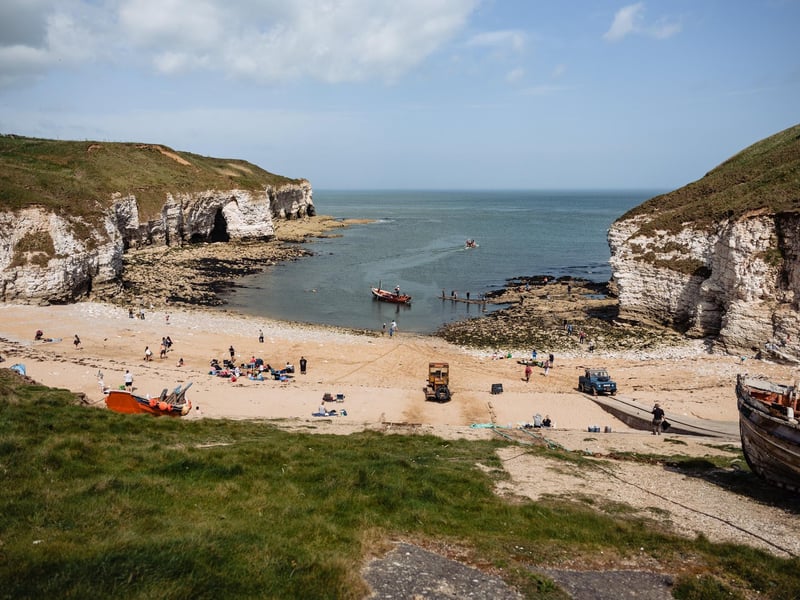 The spectacular Flamborough Cliffs nature reserve is one of the few places to see puffins without taking a boat; and is just a short walk from the car park at North Landing.