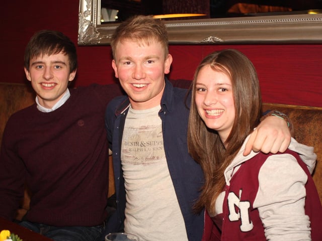 Ben, Paul and Alex having a great time in The Yard.