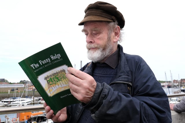 Author Alastair Laurence with his book The Penny Hedge - Whitby's Rustic Curiosity.picture: Richard Ponter