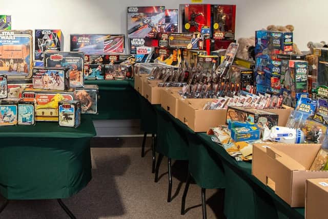 The collection - only partly pictured here - is expected to make as much as £7,000.