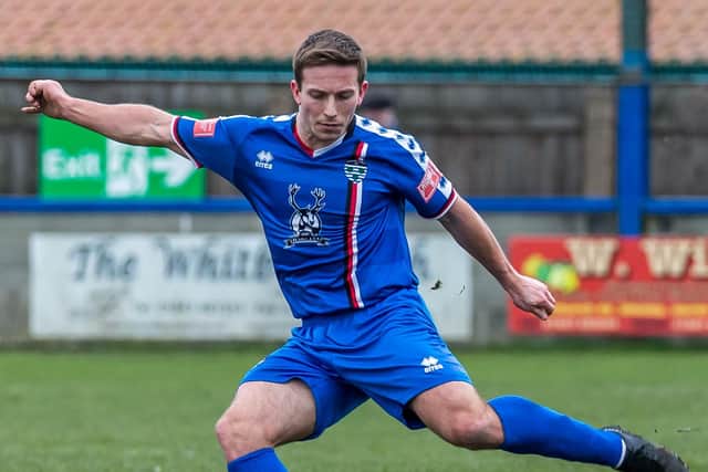 Adam Gell made his 250th Whitby appearance against Matlock last weekend.