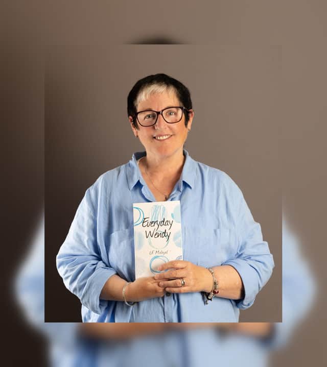 Scarborough prize-winning author Lel Meleyal with her book Everyday Wendy