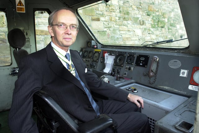 Trains, buses and taxies are still operating , all be it on a reduced schedule, so thank you for gettign us to work every day. Pictured is Sheffield's Master Cutler Richard Prest in the drivers cab of the Master Cutler train from Sheffield to London St Pancras in 2002