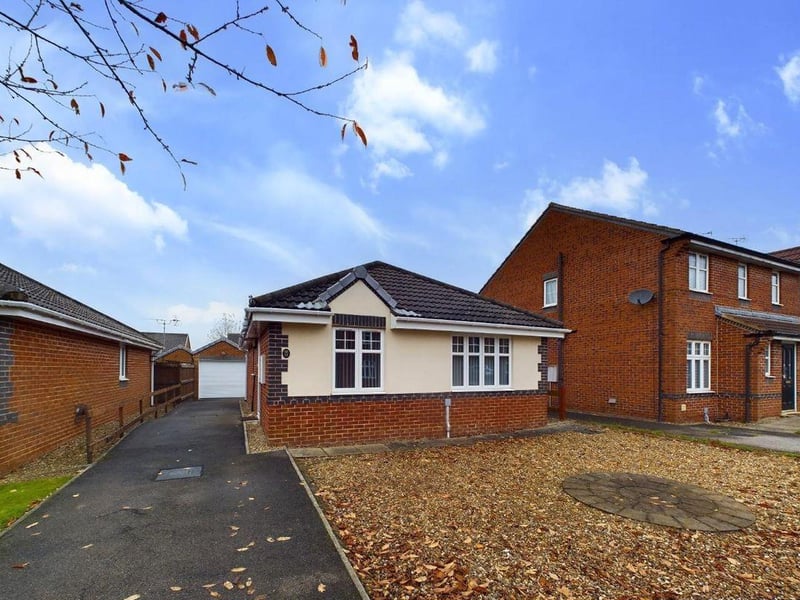This three bedroom detached bungalow is for sale with Hunters for £270,000.