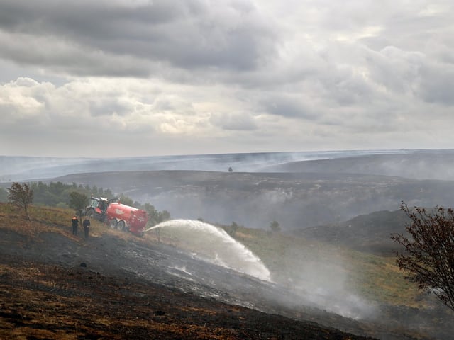 The moors are charred as far as the eye can see