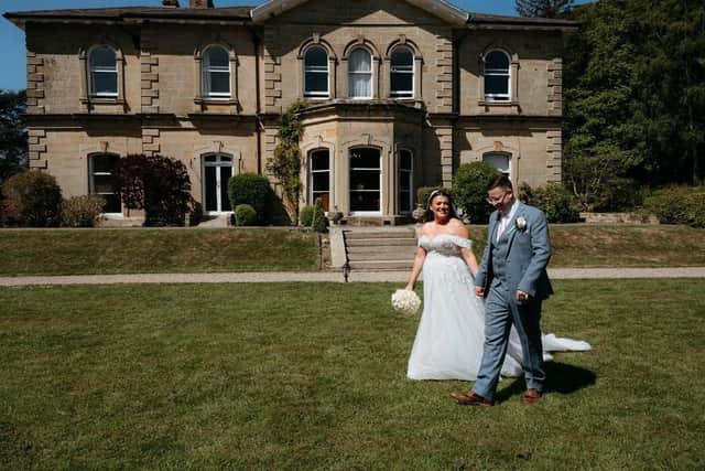 Jade and Jonathan on their wedding day - Image: Mary Davies