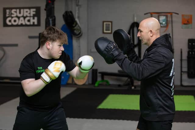 Warren Dykes with Andy Desa from Desapline Martial Arts in Scarborough. Photo credit: Oliver Dixon Photography.