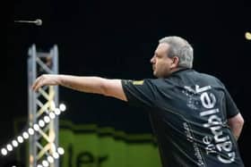 Graham Usher has started his PDC Q School quest. Photo by Kelly Dekkers and PDC.
