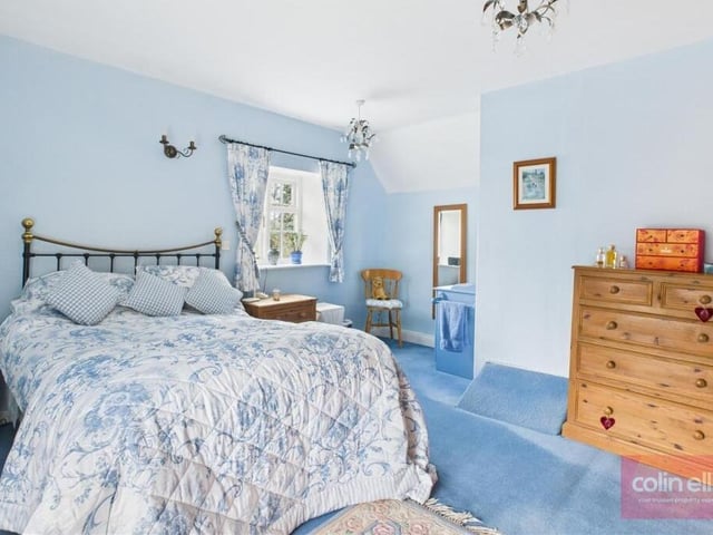 One of the property's two double bedrooms.