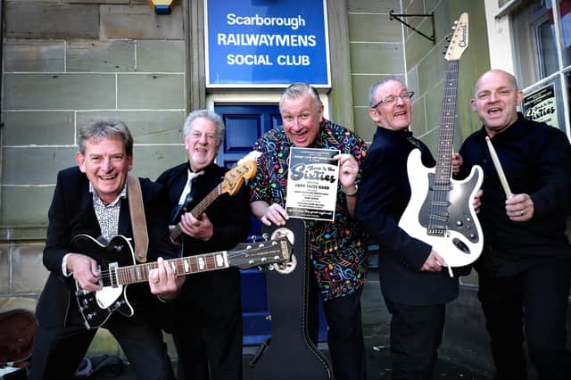 Ready to play at The Railwaymens Social Club are Adam North, Peter Justice, Mark Baylin, Steve Draper and Andy Marshal