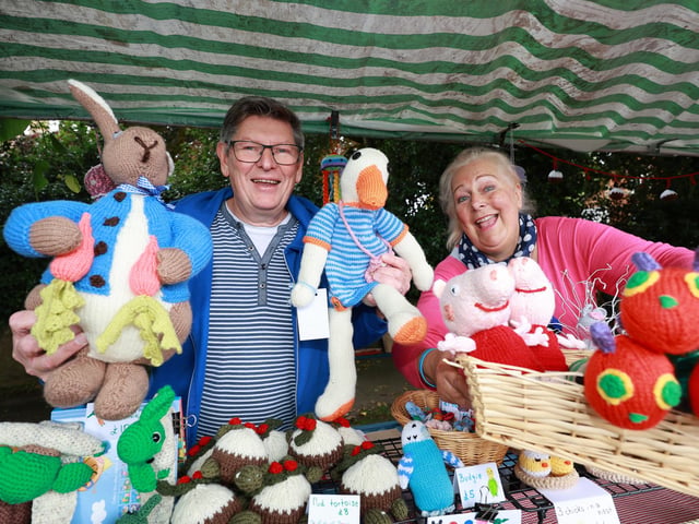 Phil and Babs with their cuddly creations