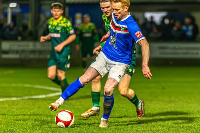 Whitby Town earned a 1-1 home draw against Hebburn on Tuesday evening,. Photo by Brian Murfield