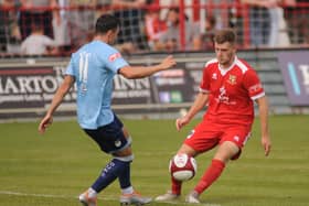 Benn Lewis netted the winner for Bridlington Town at Consett PHOTOS BY DOM TAYLOR