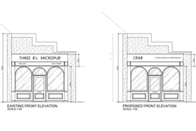 The front elevations, current and proposed, at 2 Marshall Avenue in Bridlington. Image: Planning portal/applicant