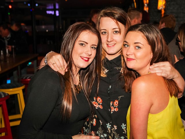 Jaycie, Natalie & Katie looking glamorous in Blue Lounge.