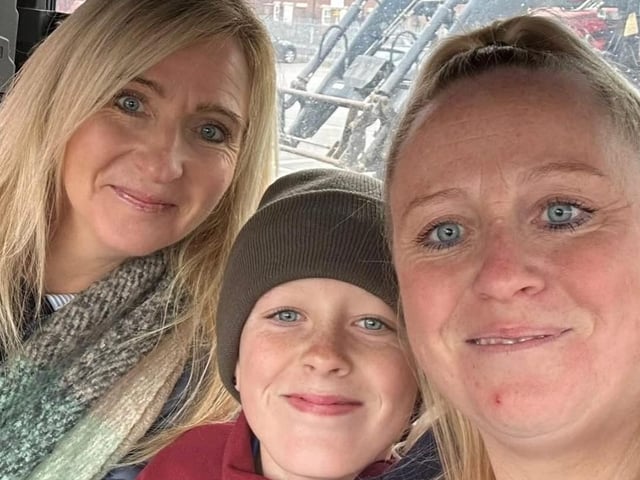 Organiser Amy Cockrem (right), with her son Callum Gaines and Cara Shardlow.