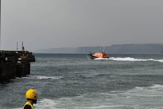 Scarborough lifeboat crew were called to assist a fishing vessel taking on water on Monday evening
