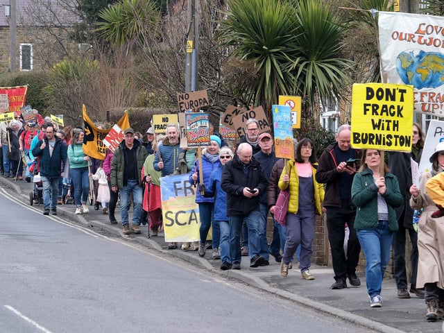 More than 200 residents and campaigners joined the protest march. picture: Richard Ponter