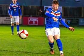 Aaron Haswell signs new deal with Whitby Town FC. Photo by Brian Murfield