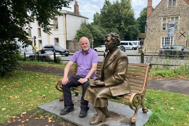 I took my turn to sit on the bench next to the bronze statue of Agatha Christie and seek inspiration for my next novel.