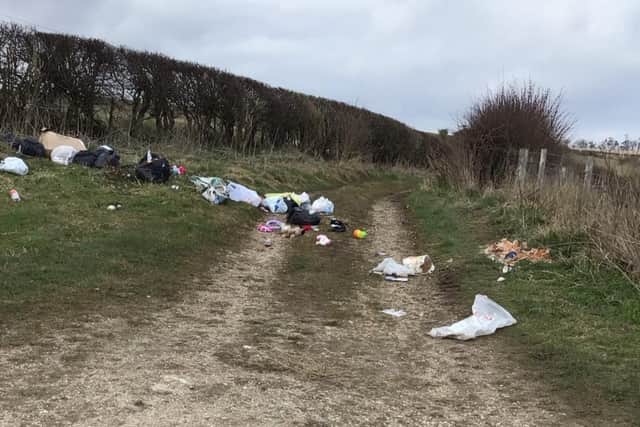 The discarded items included bin bags containing general waste and children’s toys.