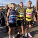 Callum Andrews, John Lambe and Jackson Smith at the Dewsbury 10K.