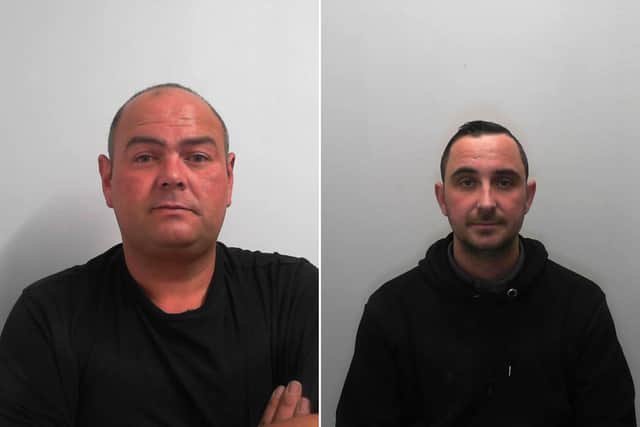 Locked up: Jonathan Webster and Nathan Nunn.