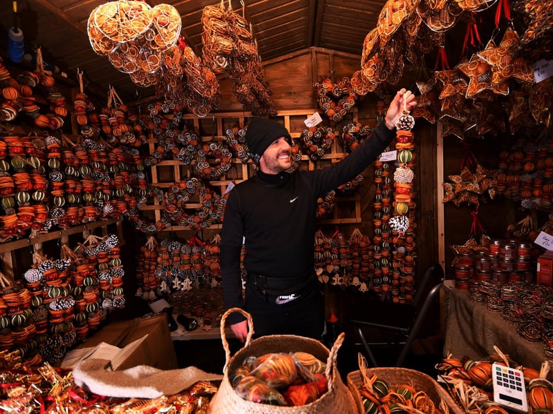 Rhys Shaw from Jormaepourri pictured with his products at the market.
