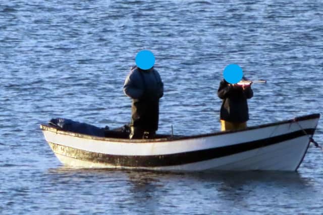 A man who aimed his firearm at seals in Filey has had the weapon seized.