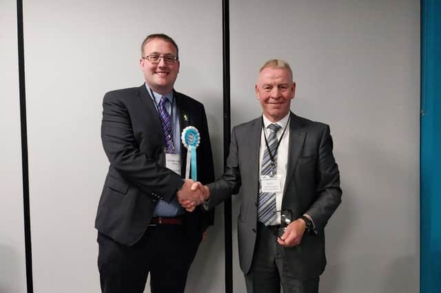 The winner of Scarborough’s Eastfield by-election, Reform UK’s Tom Seston (left), with the chief executive of North Yorkshire Council, Richard Flinton.