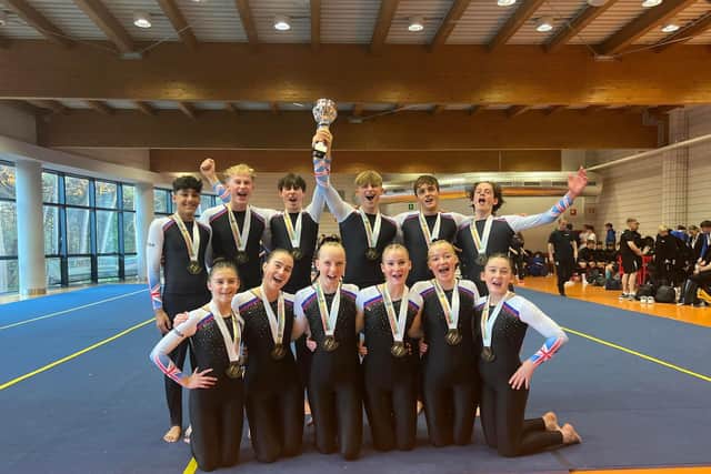 Scarborough Gymnastics Academy's Junior Mixed Team won the Mid European TeamGym Championships PHOTO: TOM PECK