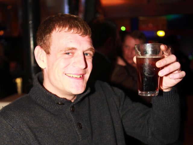 Tom from Lancashire enjoying a cheeky drink in Blue Lounge.
