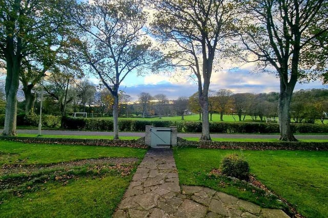 The views from the front of the property are stunning, across playing fields with a backdrop of trees.