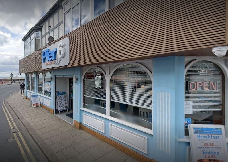 Pier 6 Boardwalk Cafe is located on South Cliff Road, Bridlington. It is a traditional cafe which offers sweet treats, light bites and fish and chips, as well as a gluten free menu.