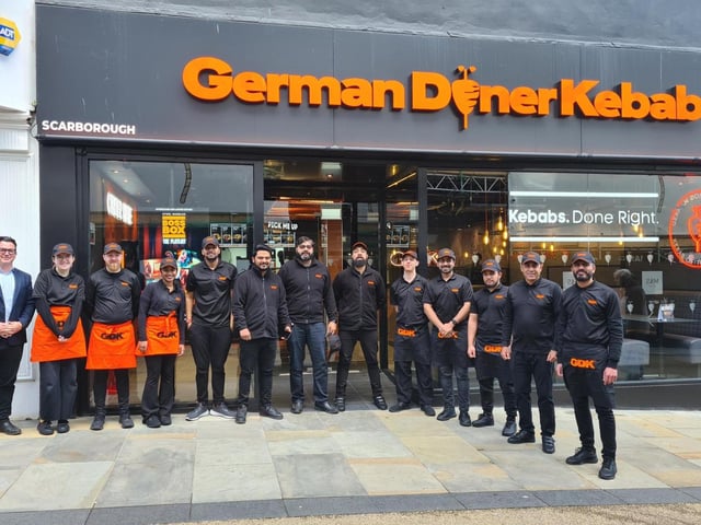 The new store with a selection of staff at its grand opening earlier this week.