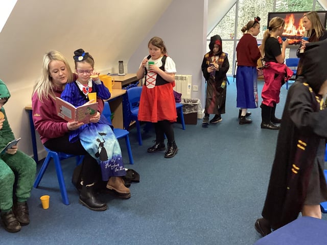 World Book Day characters at St Hedda's RC School.