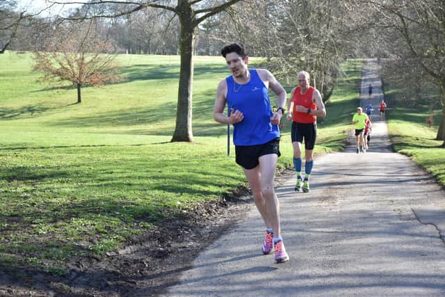 Paul Good on his way to a PB time at Sewerby Parkrun.