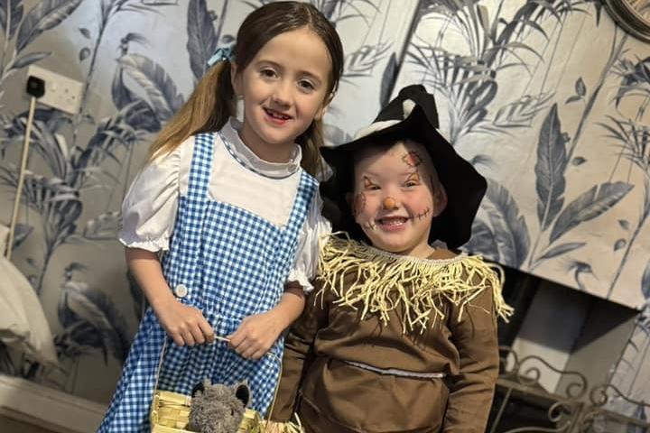 Dorothy and the scarecrow, sent in by Leah O'Neill.