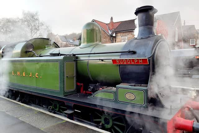 Rudolph ready to welcome families on board at the North Yorkshire Moors Railway.
picture: Emma Atkins