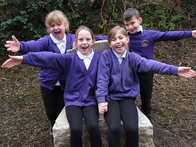 Barrowcliff Primary School pupils celebrate the designs